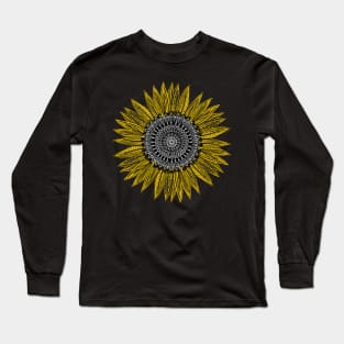 Sunflowers mandala flower Long Sleeve T-Shirt